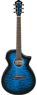 Chitară electro-acustică Ibanez - AEWC16QA-TLH, Transparent Blue Sunburst High Gloss