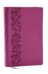 NKJV Personal Size Large Print Bible with 43,000 Cross References, Pink Leathersoft, Red Letter, Comfort Print (Thumb Indexed)