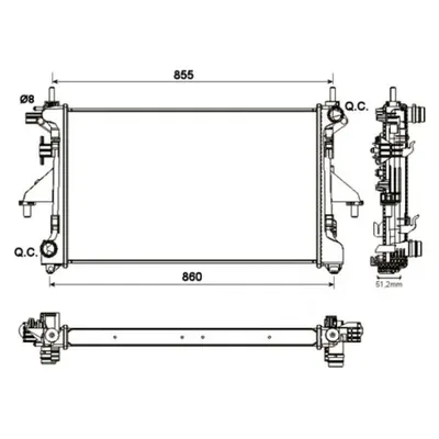 Radiator, racire motor NRF 54204