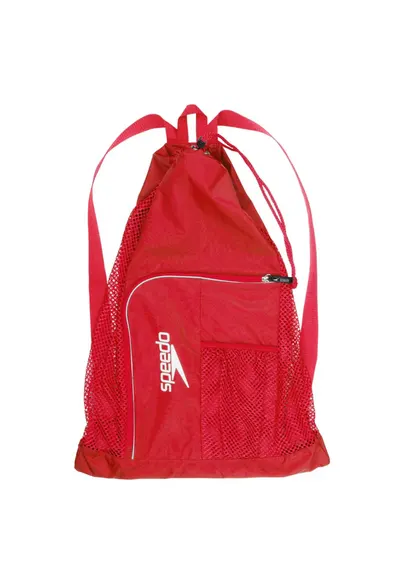 Rucsac Ventilator Deluxe Mesh Bag rosu– geanta plasa piscina - uscare rapida - compartiment frontal