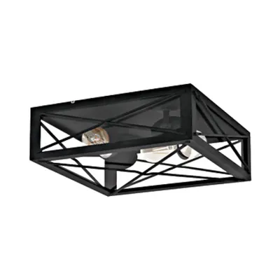 Ceiling luminaire Gaudesi 3x 60W anthracite (RAL7016) IP44
