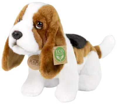 Jucărie de pluș Rappa Eco Friends - Basset Hound, stând, 32 cm