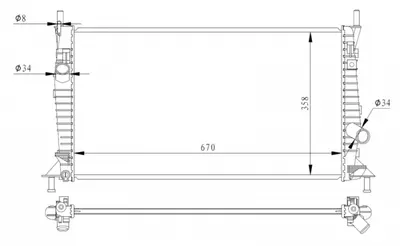 Radiator motor (Manual) potrivit VOLVO C30, C70 II, S40 II, V50; FORD C-MAX, FOCUS C-MAX, FOCUS II; MAZDA 3 1.3-2.5