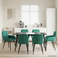 vidaXL Scaune de dining 6 buc. Catifea Turcoaz 57 x 50 x 85 cm