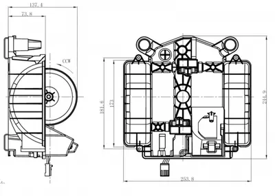 Ventilator habitaclu potrivit MERCEDES S (A217), S (C217), S (W222, V222, X222) 2.2DH-6.0 05.13