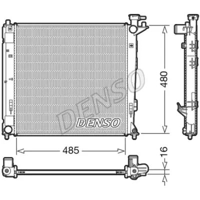 Radiator, racire motor DENSO DRM41008