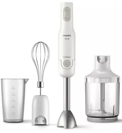 Blender de mână Philips - ProMix HR2545/00, 700W, 2 viteze, alb