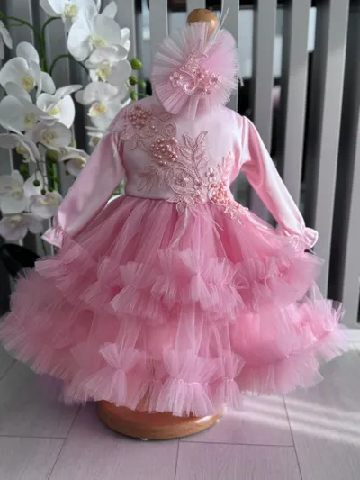 Rochita fetite cu tulle ,margele si broderie - Karmen