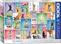 Puzzle Eurographics din 1000 de piese - Yoga catelusii