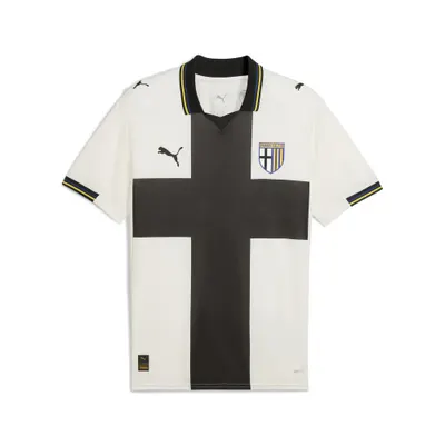 Tricou bărbați mânecă scurtă croială regular Heimtrikot, alb-negru PUMA