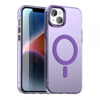 Husa MagSafe pentru Apple iPhone 14, Techsuit, CandyCase, Mov