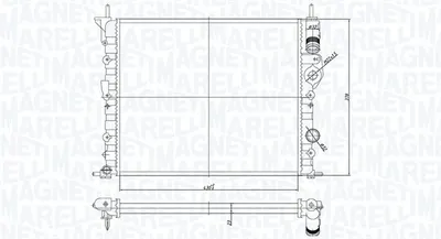 Radiator Racire Motor Potrivit Dacia Logan, Logan Express, Logan Mcv, Sandero, Solenza; Nissan Kubistar; Renault Clio Ii, Kangoo, Kangoo Express, Logan I, Megane I, Megane I Classic 1.2-2.0