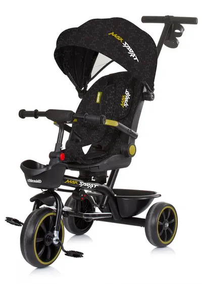 Tricicletă cu umbrar Chipolino - Max Sport, negru