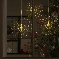 vidaXL Lămpi cu artificii de Crăciun, 10 buc., 1400 LED alb cald 20 cm