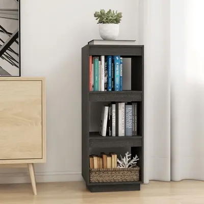 vidaXL Bibliotecă/Separator cameră gri 40x35x103 cm lemn masiv de pin