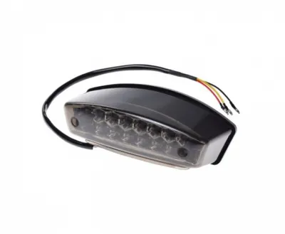 Stop spate WM moto atv universal, sticla transparenta fumurie, LED