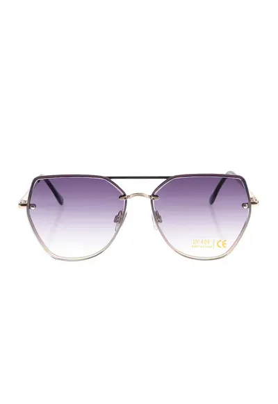 Ochelari de soare eleganti cu rama metalica si accente negre