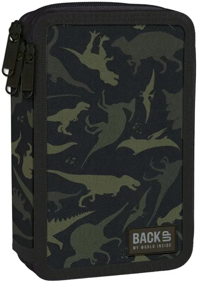 Penar cu rechizite BackUp EW BackUp EW - Dinosaurs, 3 fermoare
