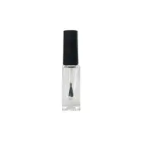 Sticluță transparentă înaltă cu pensulă ojă și capac negru 5ml - Default Title