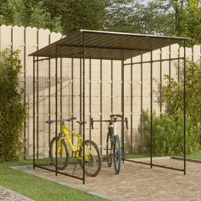 Gossi magazie pentru bicicleta, negru, 190x190x222 cm, otel