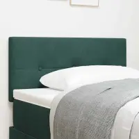 vidaXL Tăblie LED cu benzi LED Manual Verde 90 cm Catifea
