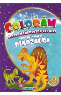 Coloram desene mari pentru cei mici: Dinozauri