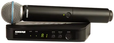 Sistem de microfon wireless Shure - BLX24E/B58-M17, negru