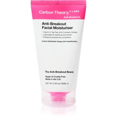 Carbon Theory Anti-Breakout Facial Moisturiser crema de fata hidratanta impotriva imperfectiunilor pielii 100 ml