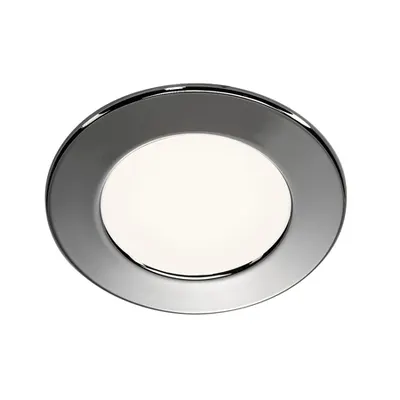 Spot incastrat, DL 126 Ceiling lights, chrome recessed fitting, LED SMD, 3000K, round, chrome, max. 3W, incl. leaf springs