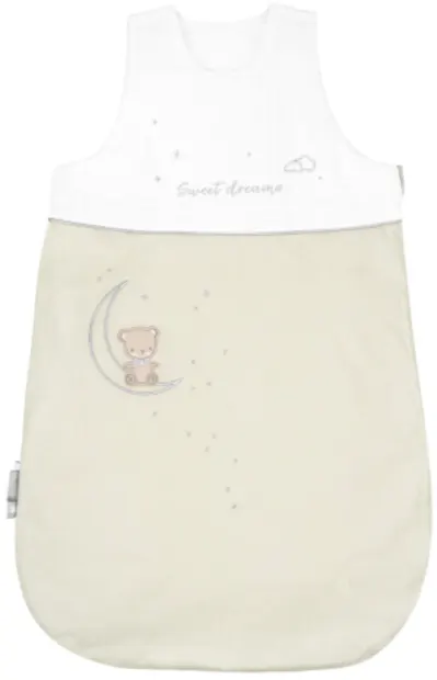 Sac de dormit de iarnă cu broderie KikkaBoo - Dream Big, 3,3 tog, 0-6 luni, bej