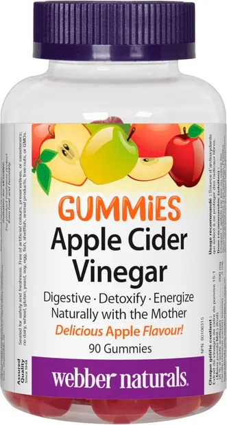 Apple Cider Vinegar Gummies, 90 tablete de jeleu, Webber Naturals