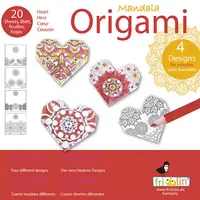 Set de colorat Fridolin - Origami, inimioare, 20 foi
