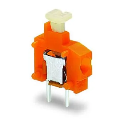 Stackable PCB terminal block; push-button; 1.5 mm²; Pin spacing 3.81 mm; 1-pole; Push-in CAGE CLAMP®; 1,50 mm²; white