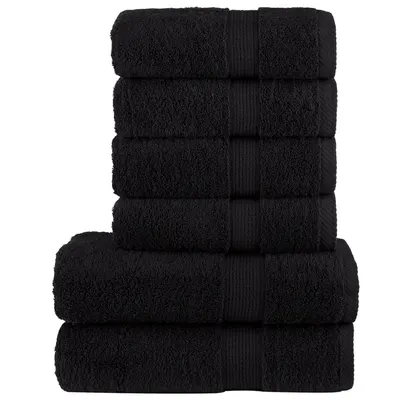 Gossi set de prosoape premium solund, 6 piese, negru, 600 g/m2