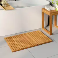 vidaXL Covoraș de baie natural 80 x 50 cm Lemn Solid de Acacia