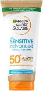 Garnier Ambre Solaire Lapte cu protecție solară Sensitive Advanced, SPF50, 175 ml
