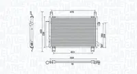Condensator climatizare (cu uscator) potrivit TOYOTA YARIS 1.4D 08.05-12.12