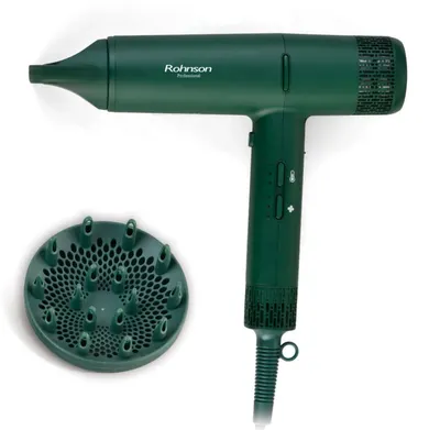 Uscător de păr Rohnson - R-692, 2000 W, 3 trepte, verde
