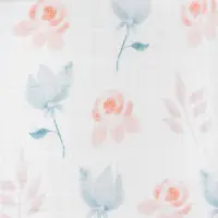 Paturica mutifunctionala Bocioland Bellflowers 120x120 cm ,tesatura din fibre de bambus super absorbant, suprafata catifelata, utilizare caruciorpatutscaun auto,material respirabil, certificat OEKO-TEX