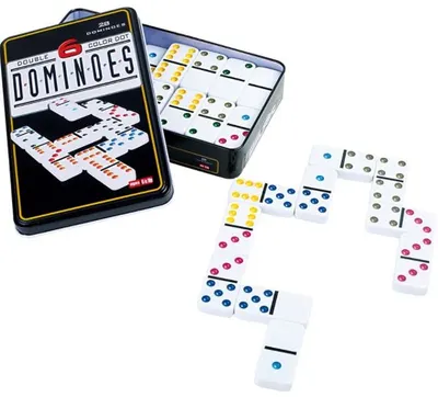 Joc de societate Small Foot - Domino, in cutie metalica