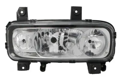 Far dreapta (H1 H7 W5W, manual, fara motor, cu lumina de ceata, culoare insert: crom platinat) potrivit MERCEDES ATEGO, ATEGO 2, ATEGO 3 01.98