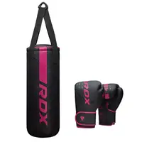 Set sac de box pentru copii RDX F6 KARA 2FT și mănuși 6 OZ, roz
