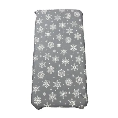 Cearsaf cu elastic roata 140x70 cm Fulgi pe gri