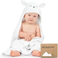Prospor cu glugă KeaBabies - Bambus organic, 89 x 89 cm, miel