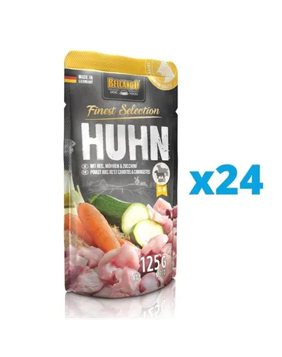 BELCANDO Finest Selection set hrana umeda caini adulti, cu pui si orez 24x125 g