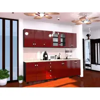 Bucatarie Zebra 2.6m MDF Rosu