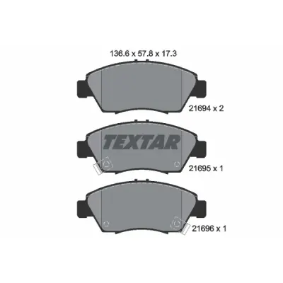 Set placute frana, frana disc TEXTAR 2169401