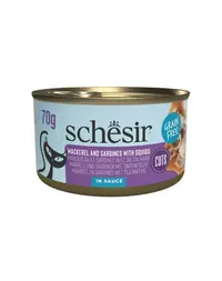 Hrană umedă pisici sardine și macrou Schesir Grill în sos 70 g
