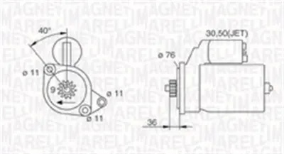 Electromotor (12v, 1,1kw) Potrivit Audi A3; Ford Galaxy I; Seat Alhambra, Cordoba, Cordoba Vario, Ibiza Ii, Inca, Toledo I; Skoda Octavia I; Vw Caddy Ii, Corrado, Golf I 1.4-2.0 08.82-12.10