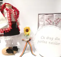 Set Botez Traditional a, Delia a, 4 piese costumas , lumanare, trusou si cufar